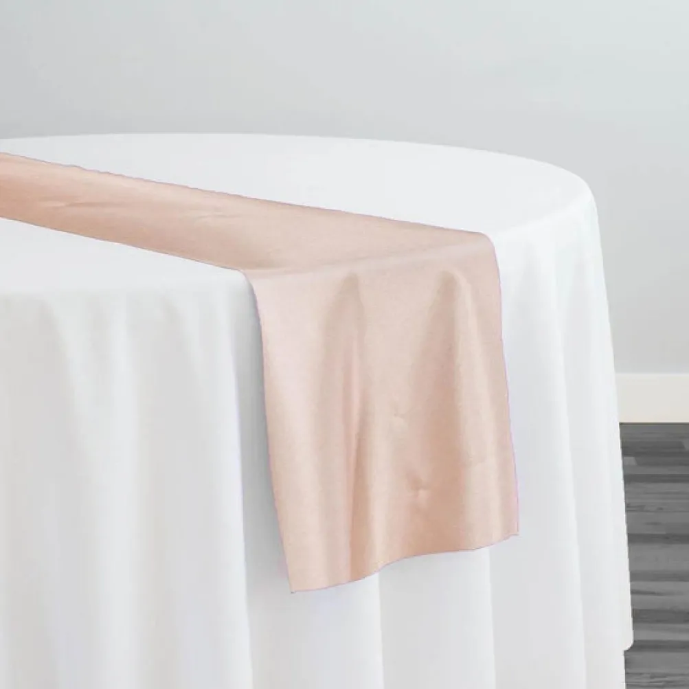 Lamour (Dull) Satin Table Runner in Taupe 1347