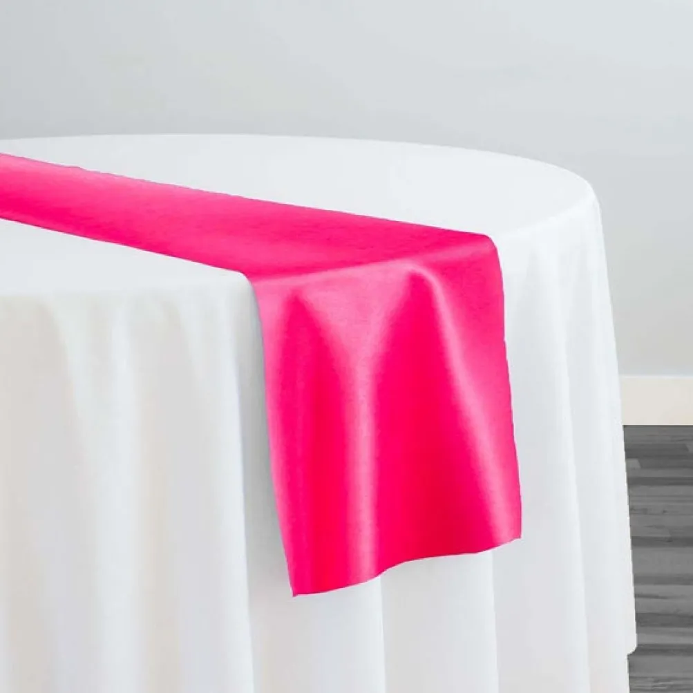 Lamour (Dull) Satin Table Runner in Fuchsia 1195