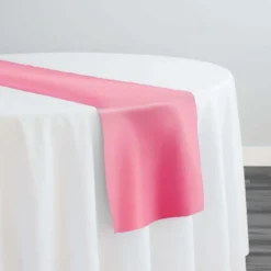 Lamour (Dull) Satin Table Runner in Bubble Gum 1688