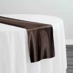 Lamour (Dull) Satin Table Runner in Brown 1266