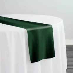 Lamour (Dull) Satin Table Runner in Hunter Green 1237
