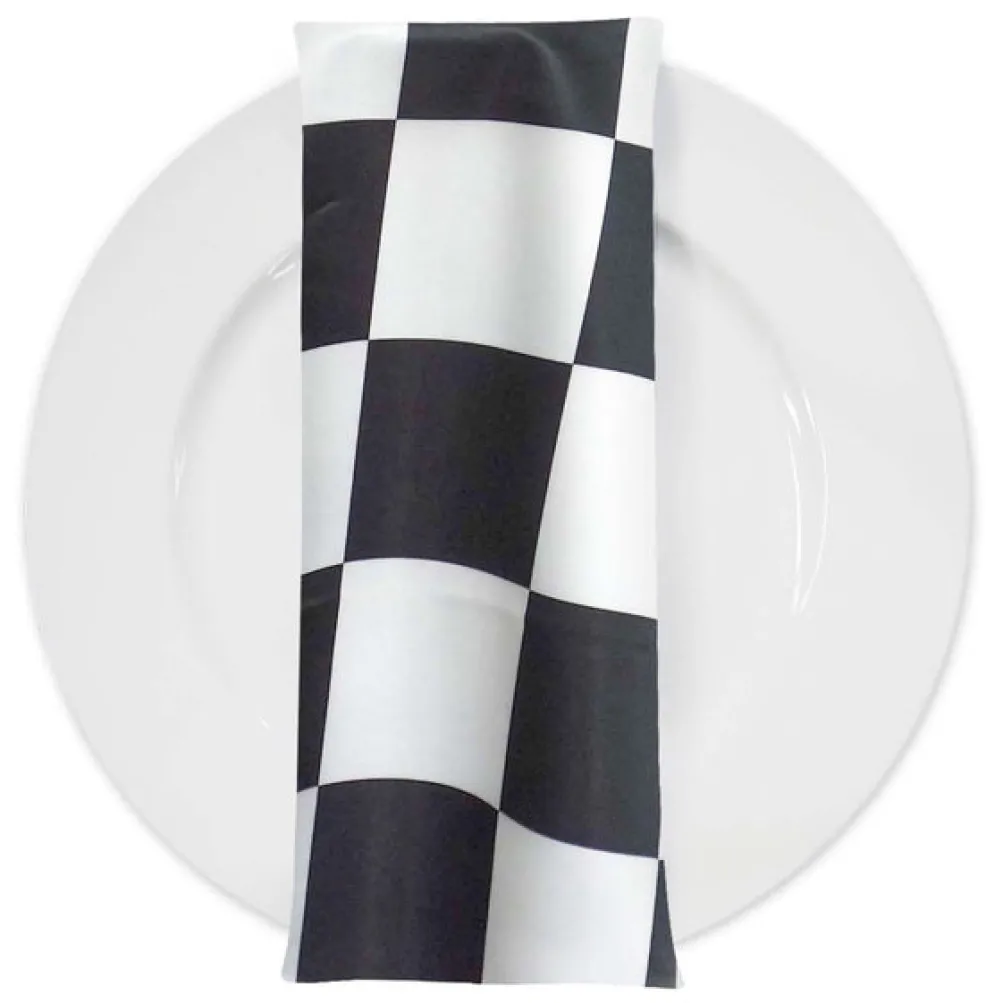 Lamour Print Table Napkin in 4"x4" Checker