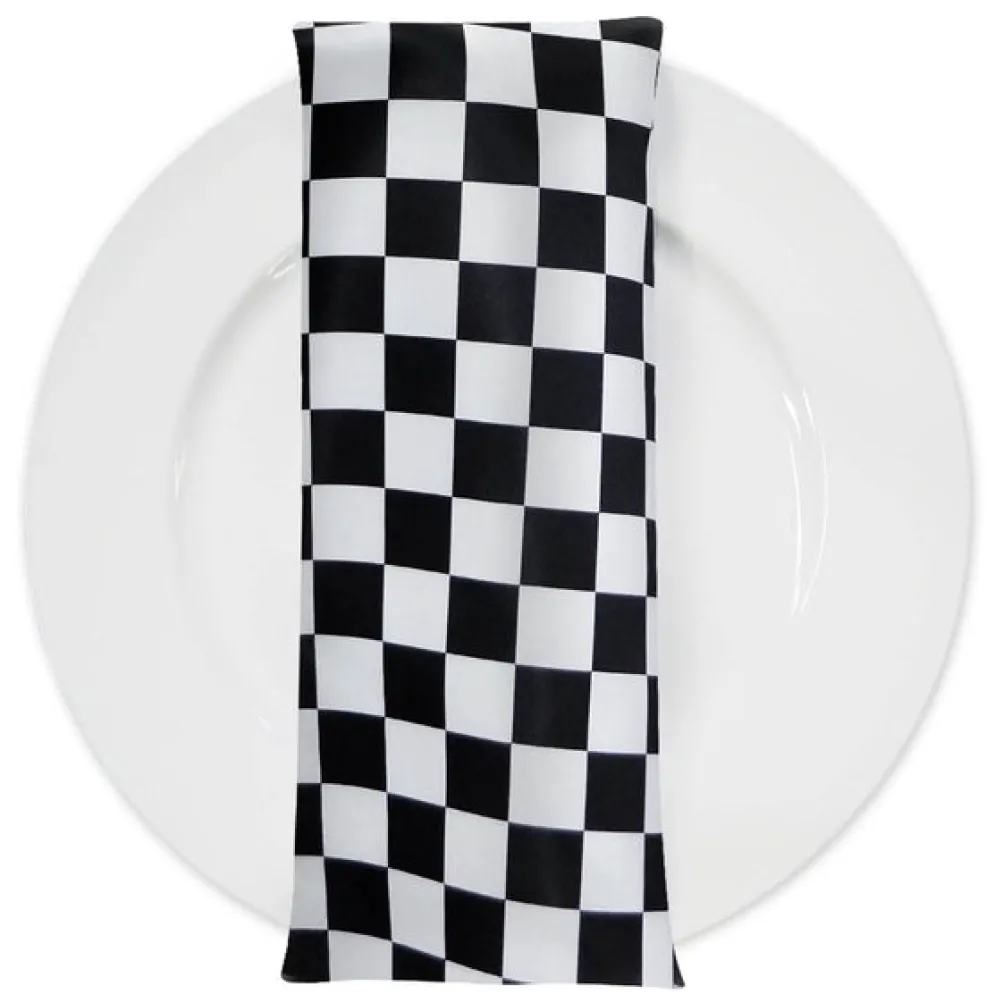 Lamour Print Table Napkin in 1"x1" Checker