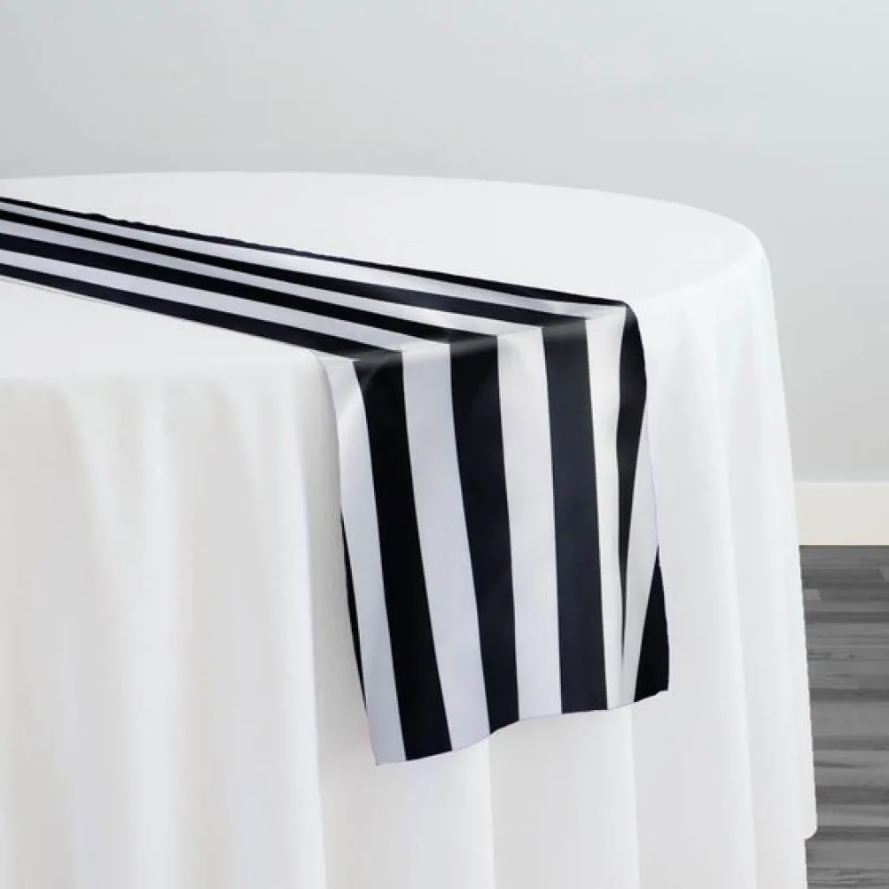 Lamour 1" & 4" Stripe Table Runner in 1" Stripe