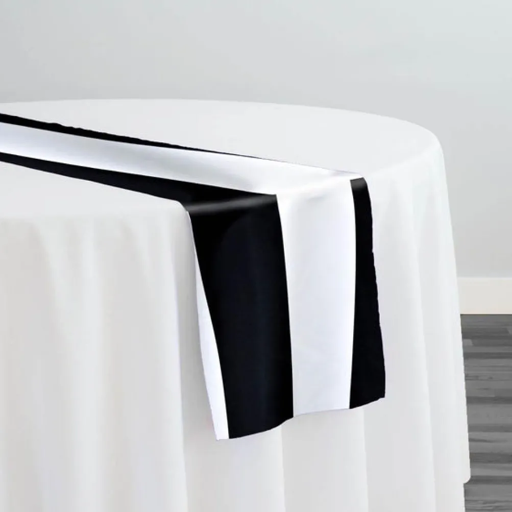 Lamour 1" & 4" Stripe Table Runner in 4" Stripe