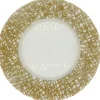 Lattice - Glass Charger Plate in Gold (Item # 0386)