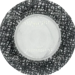Lattice - Glass Charger Plate in Black (Item # 0386)