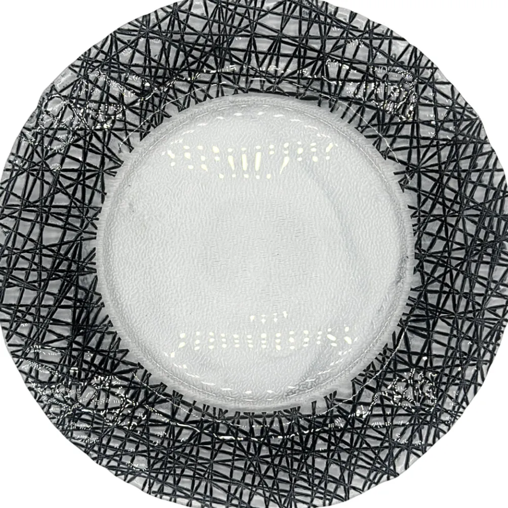 Lattice - Glass Charger Plate in Black (Item # 0386)