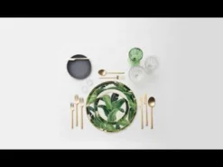 Laurel - Glass Charger Plate in Black (Item # 0424)