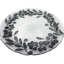 Laurel - Glass Charger Plate in Black (Item # 0424)