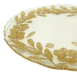 Laurel - Glass Charger Plate in Gold (Item # 0424)