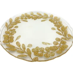 Laurel - Glass Charger Plate in Gold (Item # 0424)