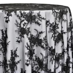 Laylani Lace Table Linen in Black