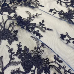 Laylani Lace Table Linen in Navy