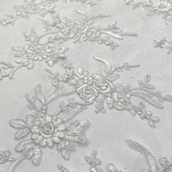 Laylani Lace Table Linen in White
