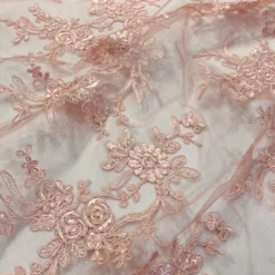 Laylani Lace Table Runner in Coral