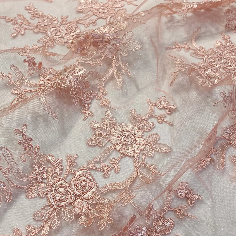 Laylani Lace Table Runner in Coral