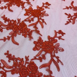 Laylani Lace Table Runner in Red