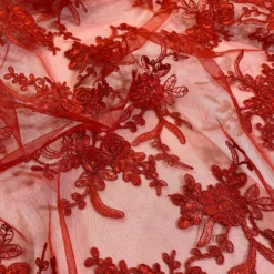 Laylani Lace (w/ Poly Lining) Table Napkin in Red