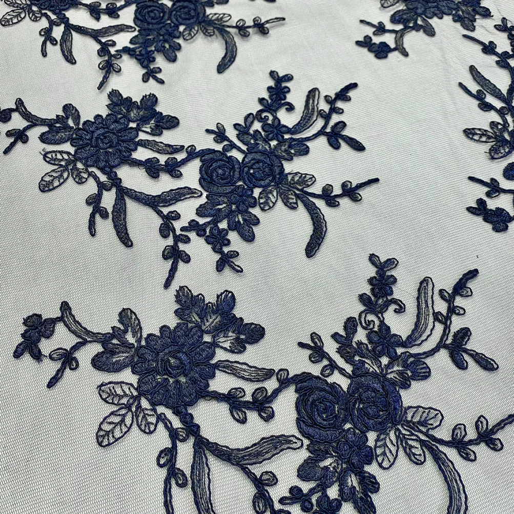 Laylani Lace (w/ Poly Lining) Table Napkin in Navy
