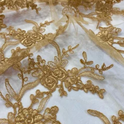 Laylani Lace (w/ Poly Lining) Table Napkin in Gold