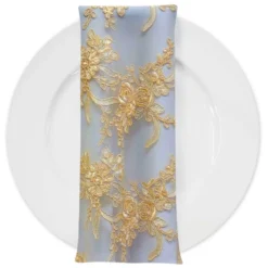 Laylani Lace (w/ Poly Lining) Table Napkin in Gold