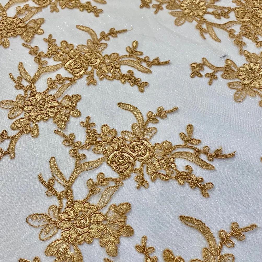 Laylani Lace (w/ Poly Lining) Table Napkin in Gold