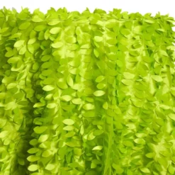 Leaf Hanging Taffeta Table Linen in Lime