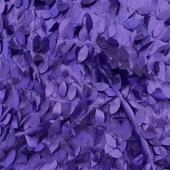 Leaf Hanging Taffeta Table Linen in Purple