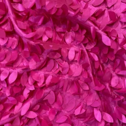 Leaf Hanging Taffeta Table Runner in Fuchsia