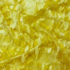 Leaf Hanging Taffeta Table Runner in Yellow