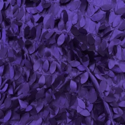 Leaf Hanging Taffeta Table Runner in Raisin