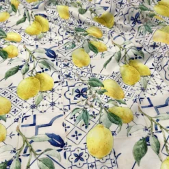 Lemon Cantina (Poly Print) Table Linen