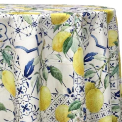 Lemon Cantina (Poly Print) Table Linen
