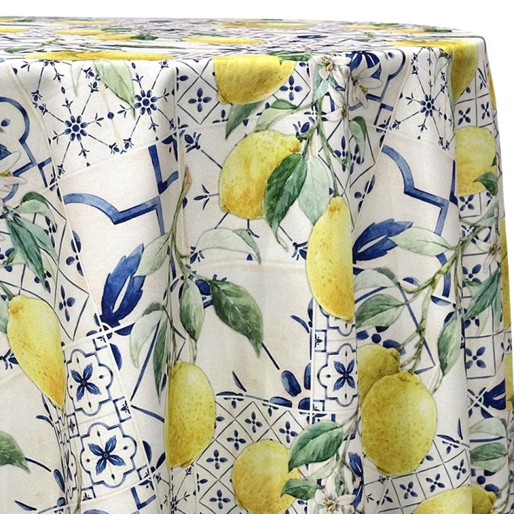 Lemon Cantina (Poly Print) Table Linen