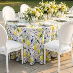 Lemon Cantina (Poly Print) Table Linen