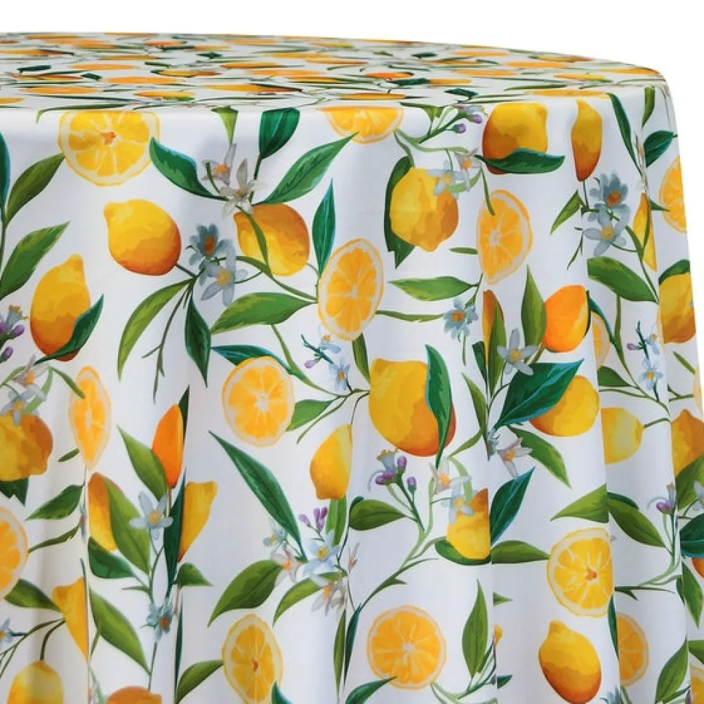 Lemon (Poly Print) Table Linen