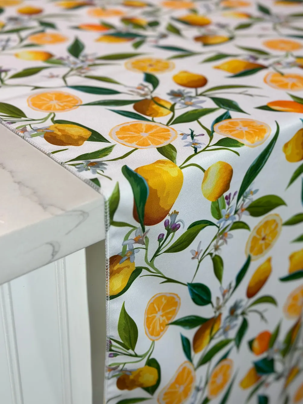 Lemon (Poly Print) Table Linen