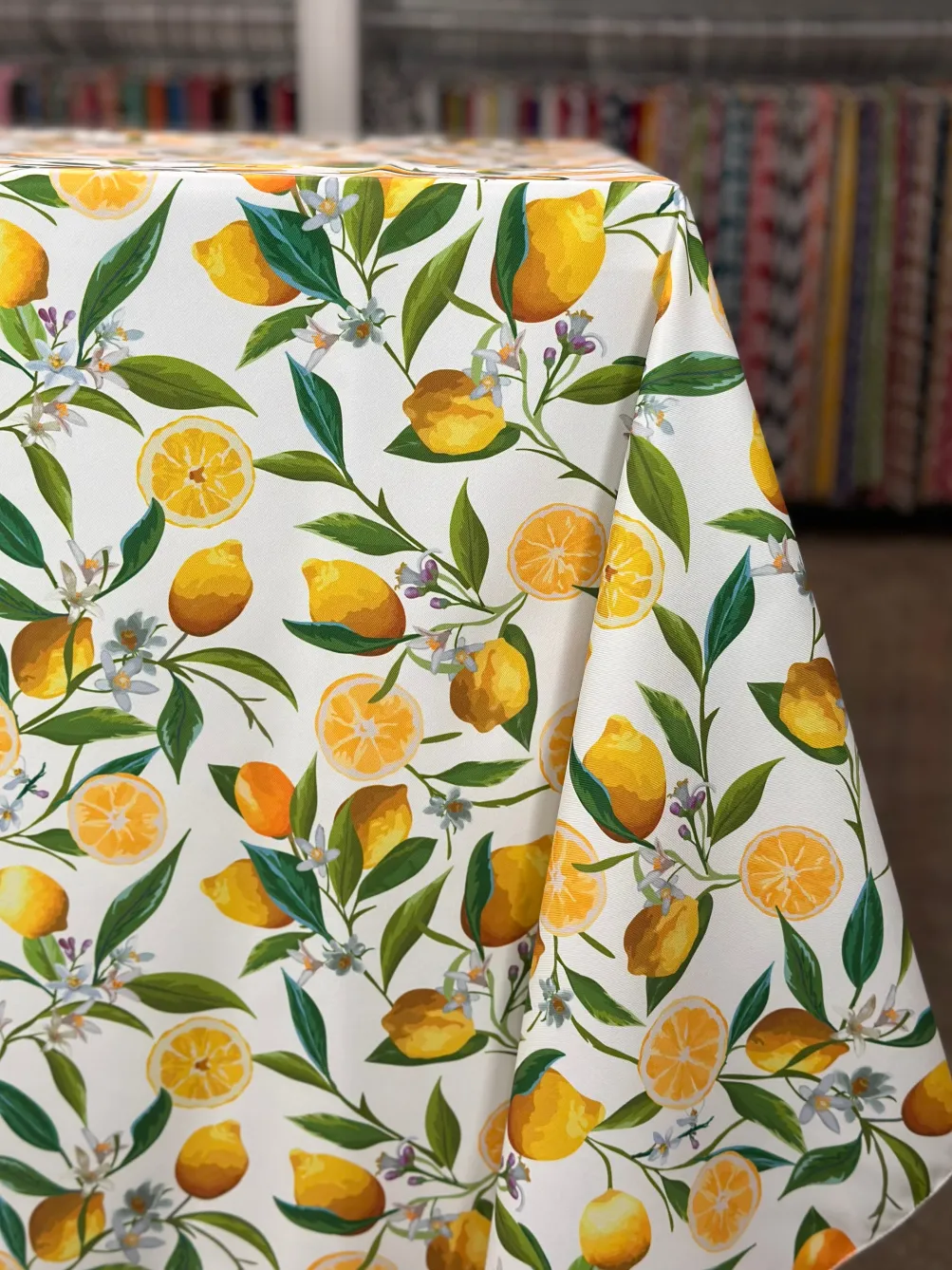 Lemon (Poly Print) Table Linen