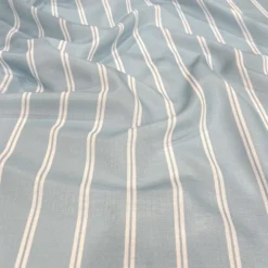 Lexington Stripe (Slub Print) Table Linen in Lt Blue