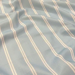 Lexington Stripe (Slub Print) Table Linen in Lt Blue