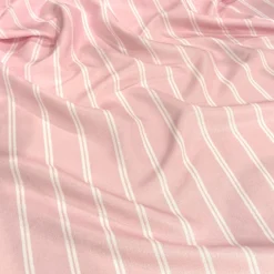 Lexington Stripe (Slub Print) Table Linen in Pink