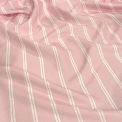 Lexington Stripe (Slub Print) Table Linen in Pink