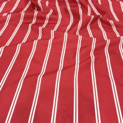 Lexington Stripe (Slub Print) Table Linen in Red