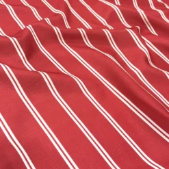 Lexington Stripe (Slub Print) Table Linen in Red
