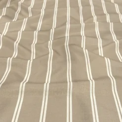 Lexington Stripe (Slub Print) Table Linen in Taupe