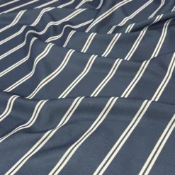 Lexington Stripe (Slub Print) Table Runner in Navy
