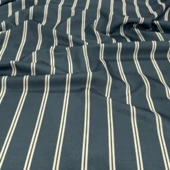 Lexington Stripe (Slub Print) Table Runner in Slate Blue