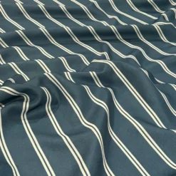 Lexington Stripe (Slub Print) Table Runner in Slate Blue