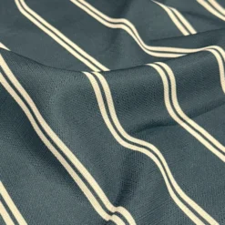 Lexington Stripe (Slub Print) Table Runner in Slate Blue